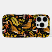 Herbstfüchse auf schwarz Case-Mate iPhone hülle (Rückseite (Horizontal))