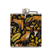 Herbstfüchse auf schwarz flachmann (Rückseite)