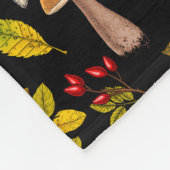 Herbstfüchse auf schwarz fleecedecke (Ecke)