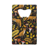 Herbstfüchse auf schwarz geldbeutel flaschenöffner (Rückseite)