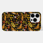 Herbstfüchse auf schwarz iPhone hülle (Rückseite (Horizontal))