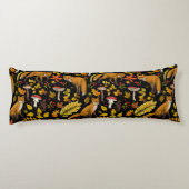 Herbstfüchse auf schwarz seitenschläferkissen (Rückseite)