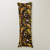 Herbstfüchse auf schwarz seitenschläferkissen (Vorderseite Vertikal)