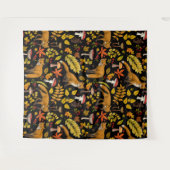 Herbstfüchse auf schwarz wandteppich (Vorderseite (Horizontal))