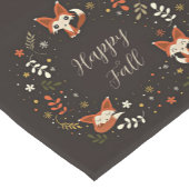 Herbstfüchse mit anpassbarem Text  Kurzer Tischläufer (Ecke)