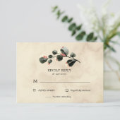 Herbstfühlkarte mit floraler UAWG RSVP Karte (Stehend Vorderseite)