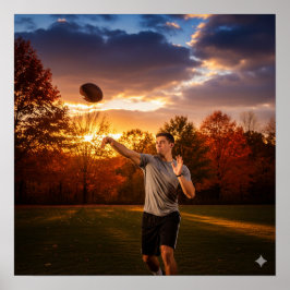 Herbstfußball Poster