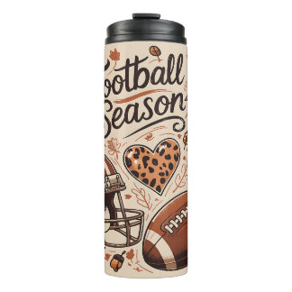 Herbstfußball-Saison Pumpkin Bow Thermosbecher