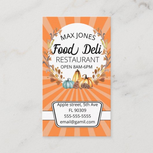 Herbstfuttermarkt Visitenkarte (Vorderseite)