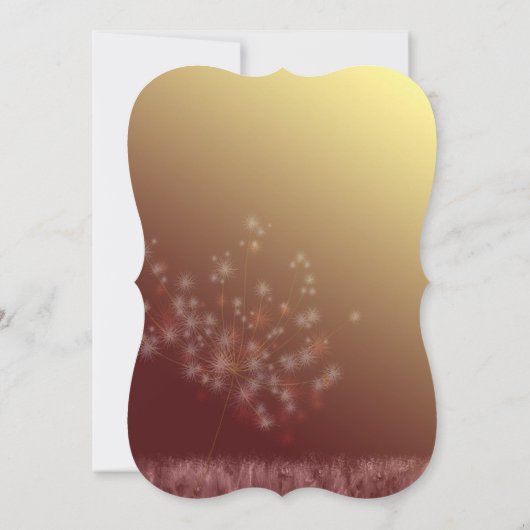 Herbstgalm Hochzeitessen Probe Einladung (Rückseite)