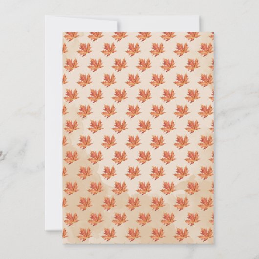 Herbstgang Erntedank Abendessen Party Einladung (Rückseite)