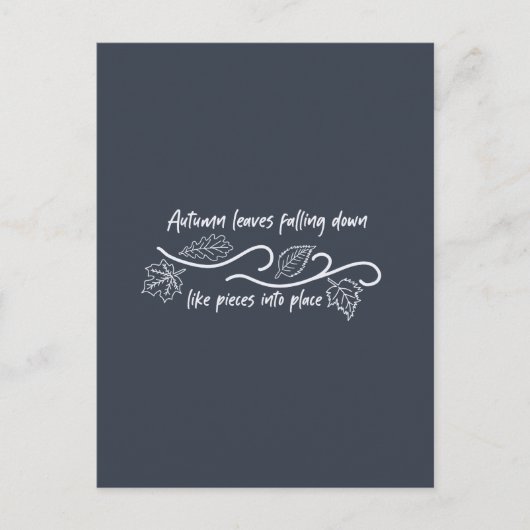 Herbstgänge fallen wie Stücke herunter Postkarte (Vorderseite)