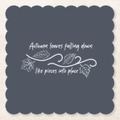 Herbstgänge fallen wie Stücke herunter Untersetzer (Vorderseite)