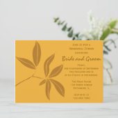 Herbstgänge Hochzeitessen Probe Einladung (Stehend Vorderseite)