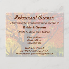 Herbstgänge Hochzeitessen Probe Postkarte