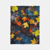 Herbstgänge in der Wasserszene Fleecedecke (Vorderseite)