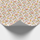 Herbstgänge mit Acorn und Wilden Berries Nahtlos Geschenkpapier (Ecke)