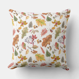 Herbstgänge mit Acorn und Wilden Berries Nahtlos Kissen