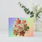 Herbstgänge und Blume im Herbst Bouquet Art Postkarte (Stehend Vorderseite)