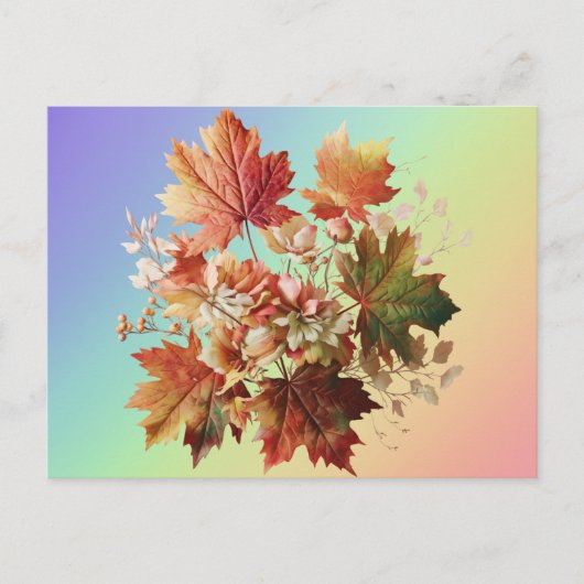 Herbstgänge und Blume im Herbst Bouquet Art Postkarte (Vorderseite)