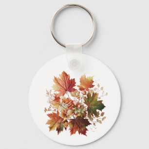 Herbstgänge und Blume im Herbst Bouquet Art Schlüsselanhänger