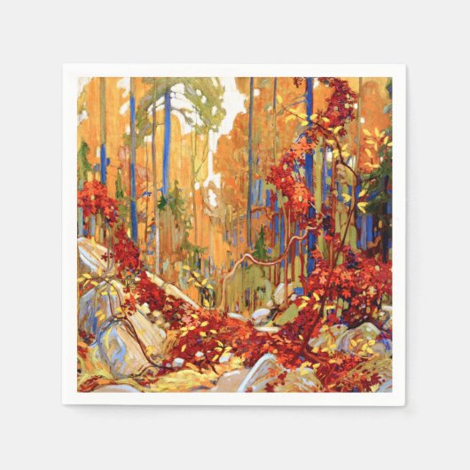 Herbstgarland von Tom Thomson Serviette (Vorderseite)