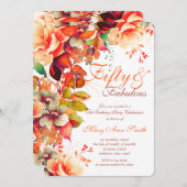 Herbstgarten, 50. Geburtstag Herbst Einladung (Vorne/Hinten)