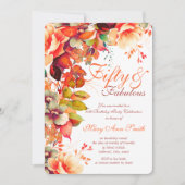 Herbstgarten, 50. Geburtstag Herbst Einladung (Vorderseite)