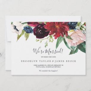 Herbstgarten Ankündigung der Burgund-Elopement