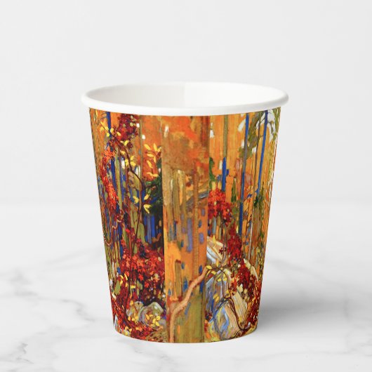 Herbstgarten, berühmtes Gemälde, Pappbecher (Links)