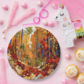 Herbstgarten, berühmtes Gemälde, Pappteller (Party)