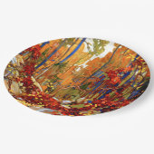 Herbstgarten, berühmtes Gemälde, Pappteller (Schrägansicht)