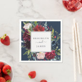 Herbstgarten | Blue Wedding Serviette (Beispiel)