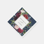 Herbstgarten | Blue Wedding Serviette (Ecke)