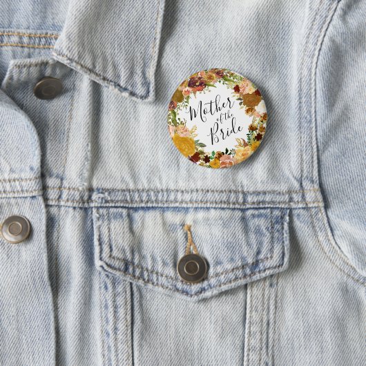 Herbstgarten Blumenreath Mutter der Braut Button (Beispiel)