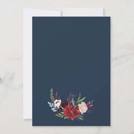 Herbstgarten | Burgund Probe Dinner Einladung (Rückseite)