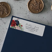 Herbstgarten | Burgund-Rücksendeadresse-Etikett