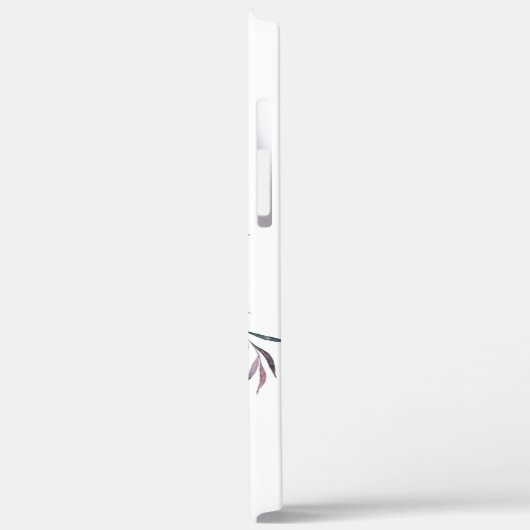 Herbstgarten Burgund Wasserfarben Monogramm Case-Mate iPhone Hülle (Rückseite / Links)