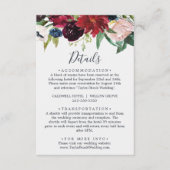 Herbstgarten | Burgundy Details Umschließungskarte Begleitkarte (Vorderseite)