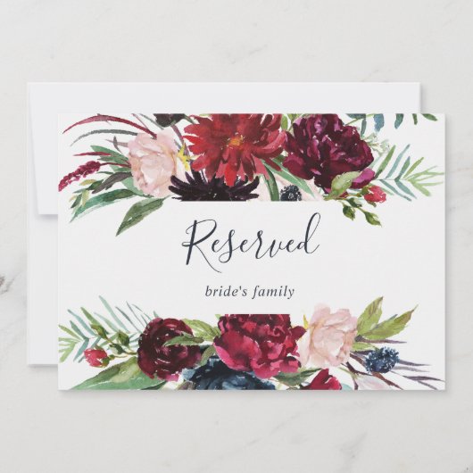 Herbstgarten | Burgundy-Zeichen (Rückseite)