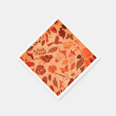 Herbstgarten Collage rustikale Herbstorange Vintag Serviette (Ecke)