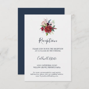 Herbstgarten   Einsteckkarte für Burgund Empfang Begleitkarte