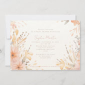 Herbstgarten Herbst Wasserfarben Blume Kinderdusch Einladung (Vorderseite)