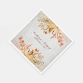 Herbstgarten Hochzeit Napkins Serviette (Ecke)