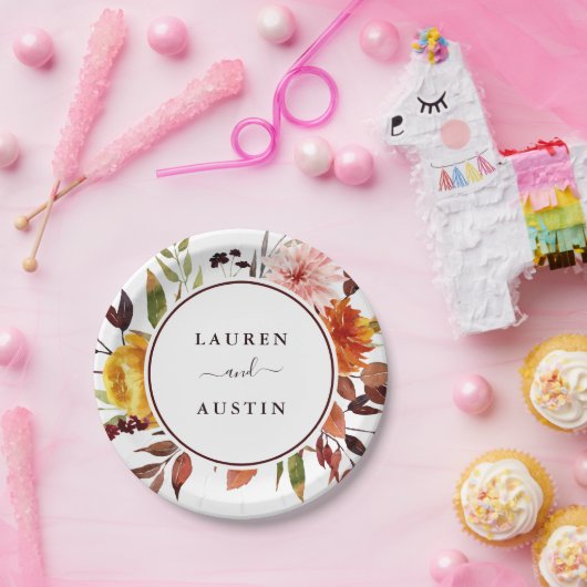 Herbstgarten Hochzeitsplatte Pappteller (Party)