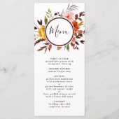 Herbstgarten Marsala Menükarte (Vorderseite)