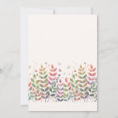 Herbstgarten mit Libellen Hochzeit Einladung (Rückseite)