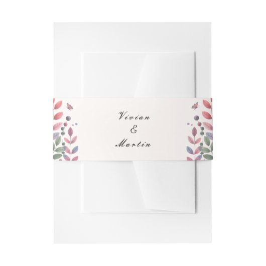 Herbstgarten mit Libellen Hochzeit Einladungsbanderole (Vorderseite Beispiel)