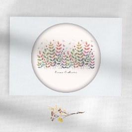 Herbstgarten mit Libellen Hochzeit Runder Aufkleber