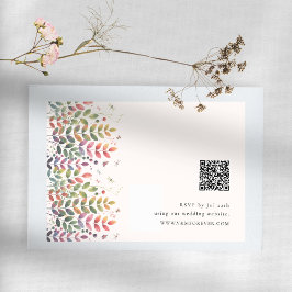 Herbstgarten mit Libellen QR-Code-RSVP-Karten RSVP Karte